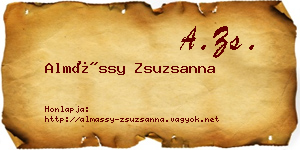 Almássy Zsuzsanna névjegykártya