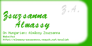 zsuzsanna almassy business card